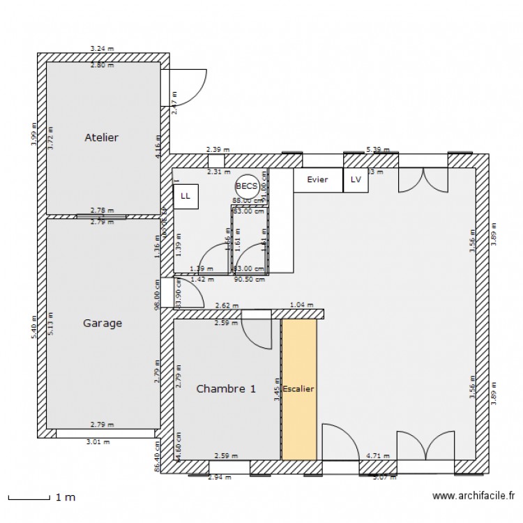 LOGIS 2012 LILAS 5 GAZ RDC Atelier. Plan de 0 pièce et 0 m2