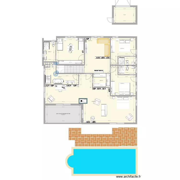 plan 180 exact etage corrig&eacute;. Plan de 