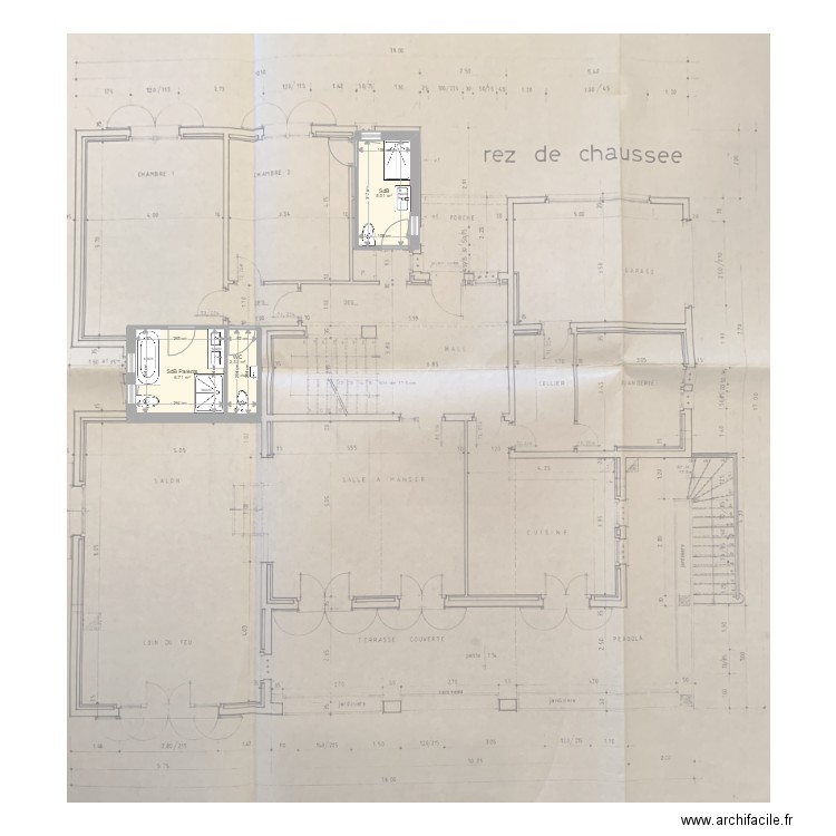Plan RdC. Plan de 0 pièce et 0 m2