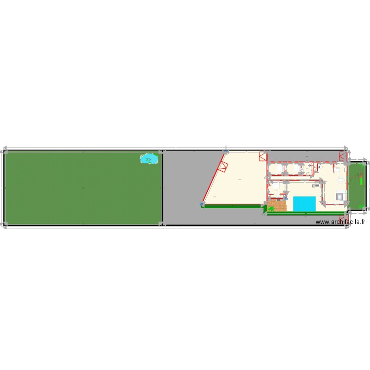 Florensac sur le coté 2 3m. Plan de 0 pièce et 0 m2