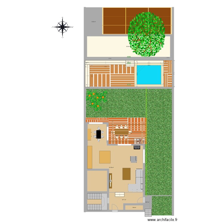Jardin 1. Plan de 0 pièce et 0 m2
