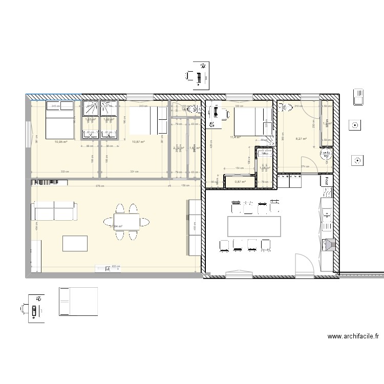 MAISON SALLES CO LOC. Plan de 13 pièces et 92 m2