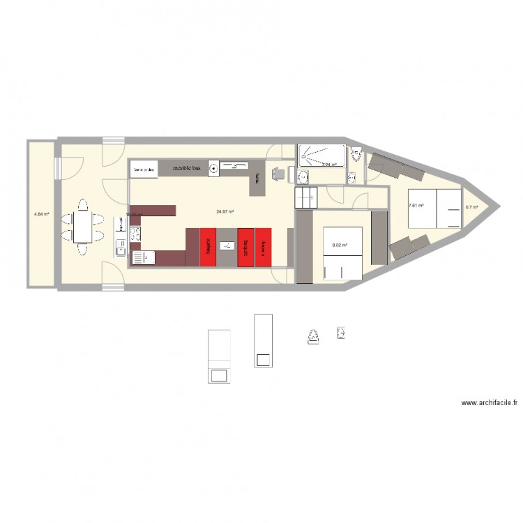 Bateau V4. Plan de 0 pièce et 0 m2