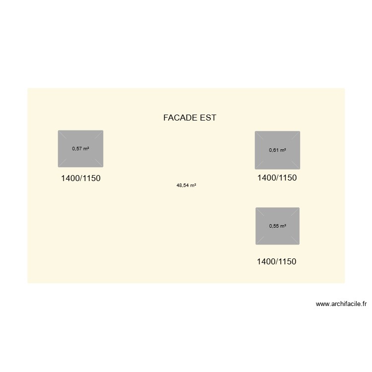 EST FACADE. Plan de 0 pièce et 0 m2
