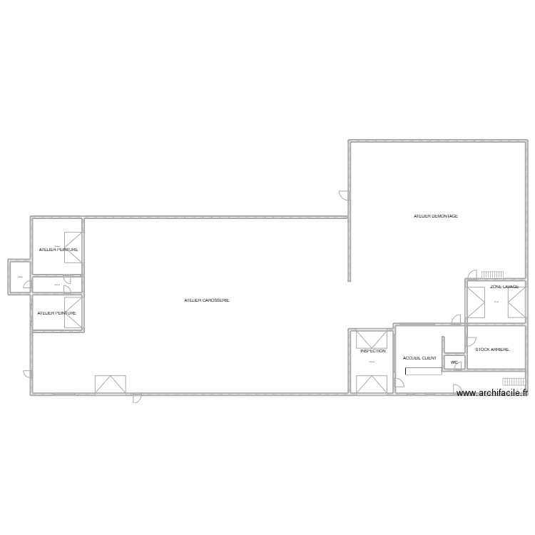REZ DE CHAUSSEE ASD CAR. Plan de 6 pièces et 127 m2