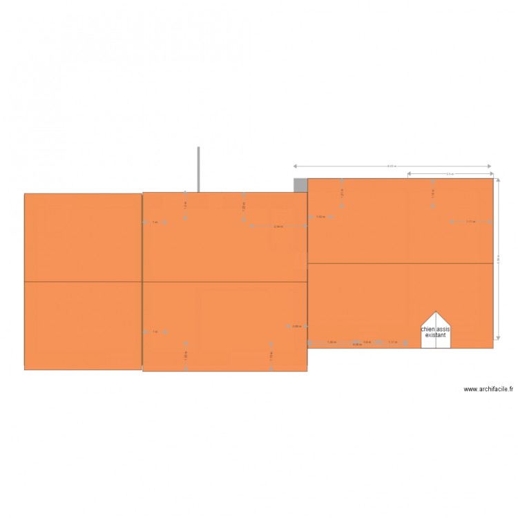 saint rhomble toit existant. Plan de 0 pièce et 0 m2
