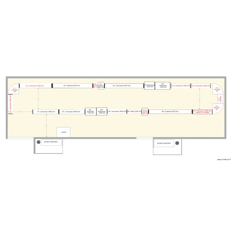 implantation production modifié V8. Plan de 0 pièce et 0 m2