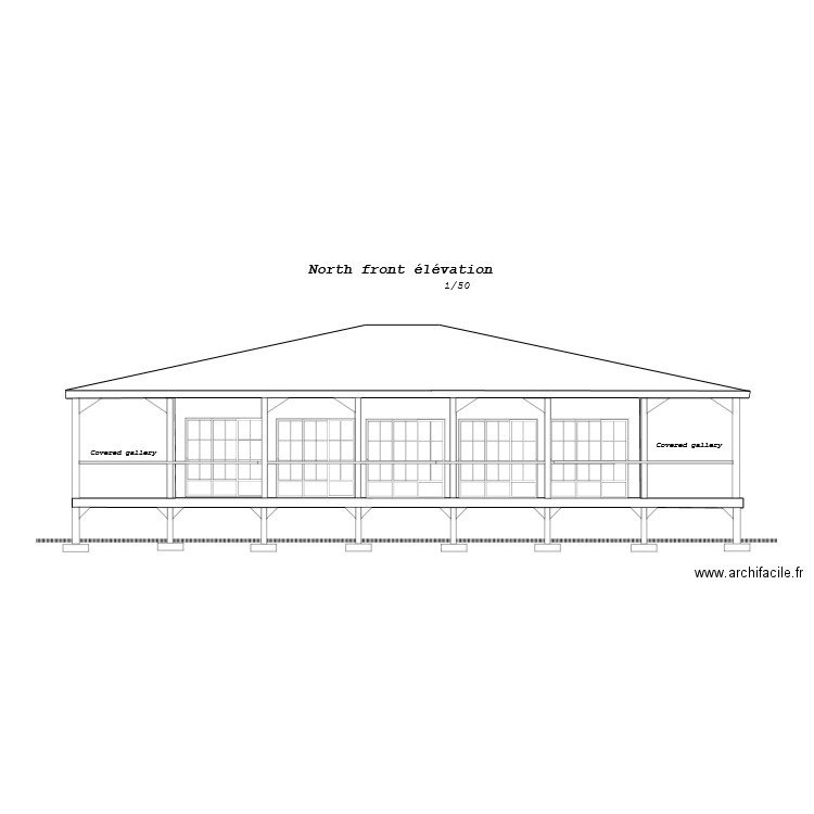 North front elevation 2. Plan de 0 pièce et 0 m2