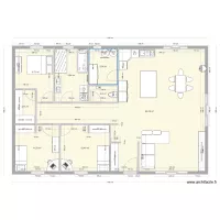 Plan de maison 1 am&eacute;nag&eacute;
