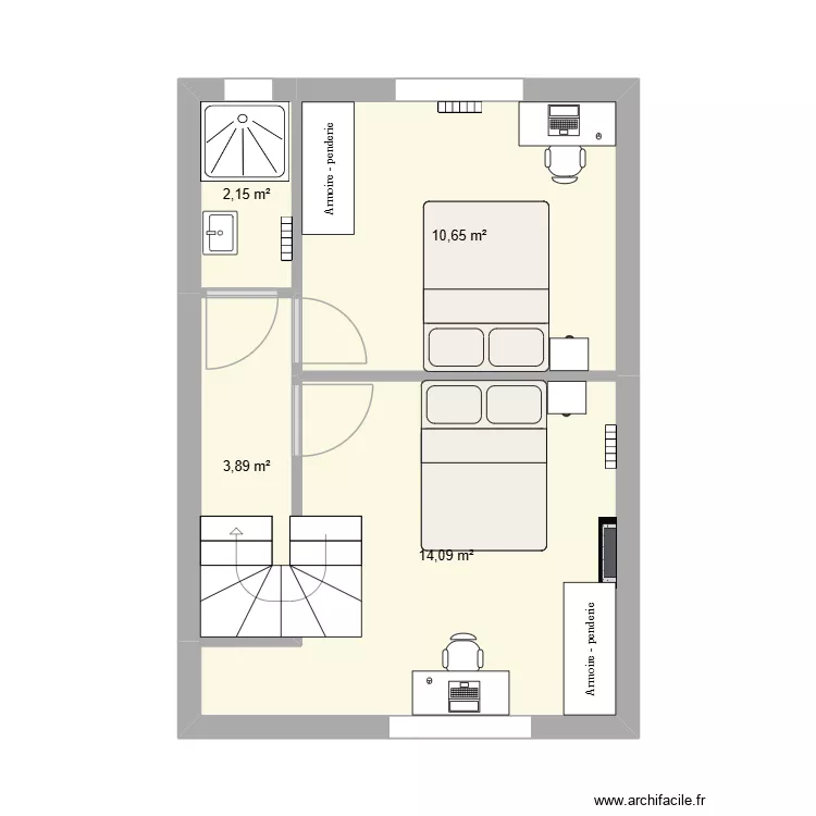 Extension 2me etage. Plan de 4 Pièces et 31 m² Extension 2me etage. Plan de 4 Pièces et 31 m²