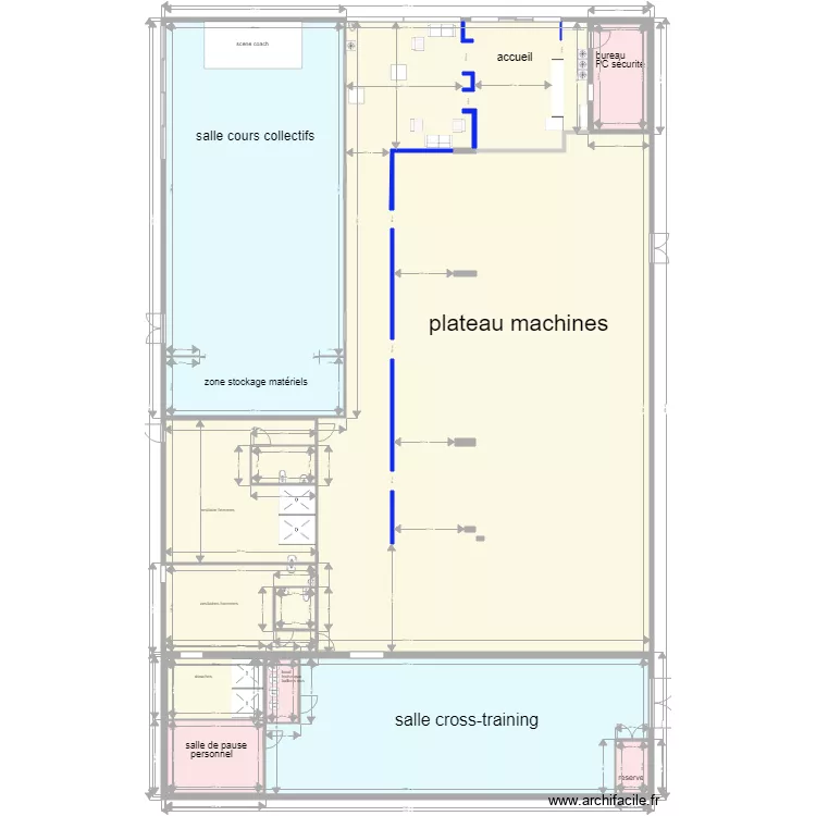 apr&egrave;s travaux m1. Plan de 