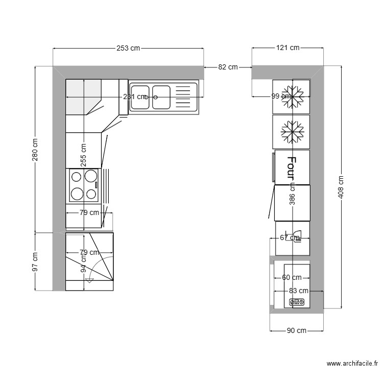 Cuisine roselyne. Plan de 0 pièce et 0 m2