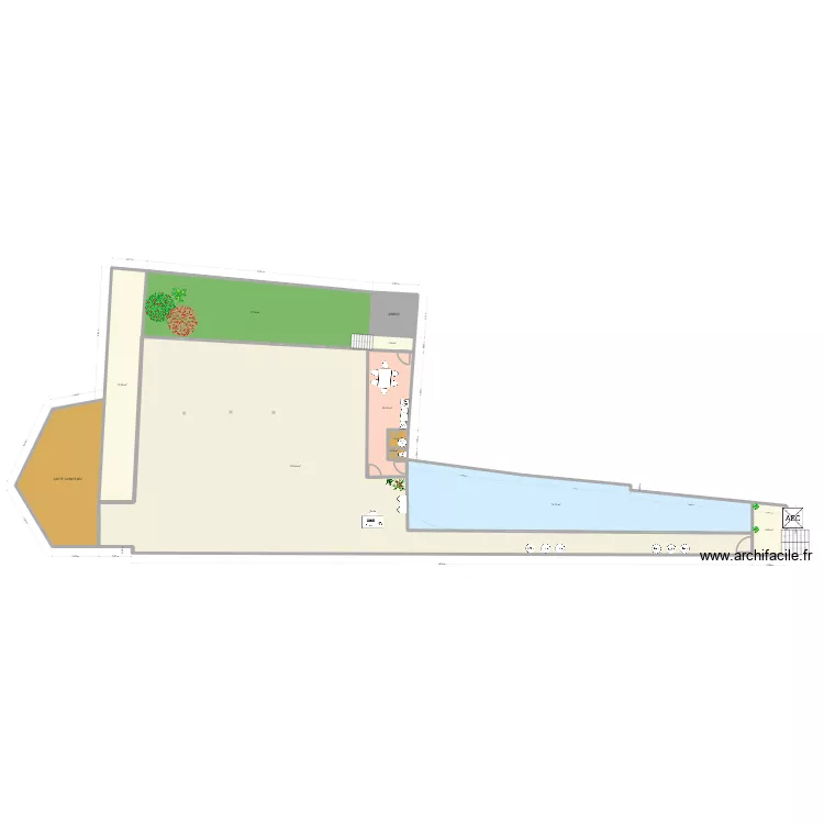 ENTRE SOL 4. Plan de 11  et 491 m²