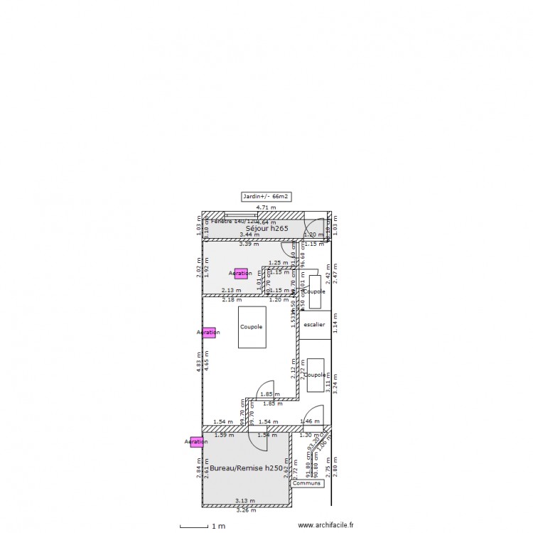 Entresol Rez et 1er étage. Plan de 0 pièce et 0 m2