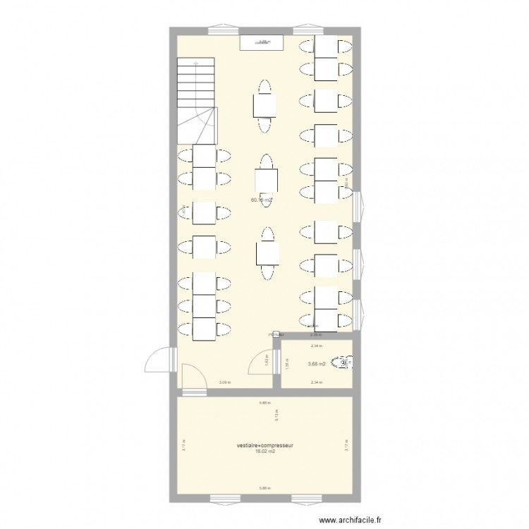 etage ferté salle. Plan de 0 pièce et 0 m2