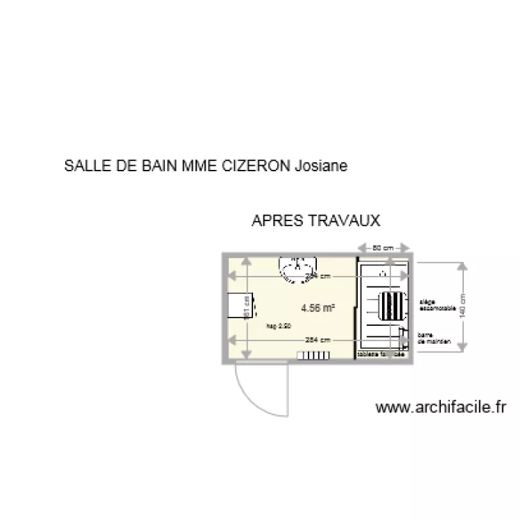 CIZERON Josiane. Plan de 