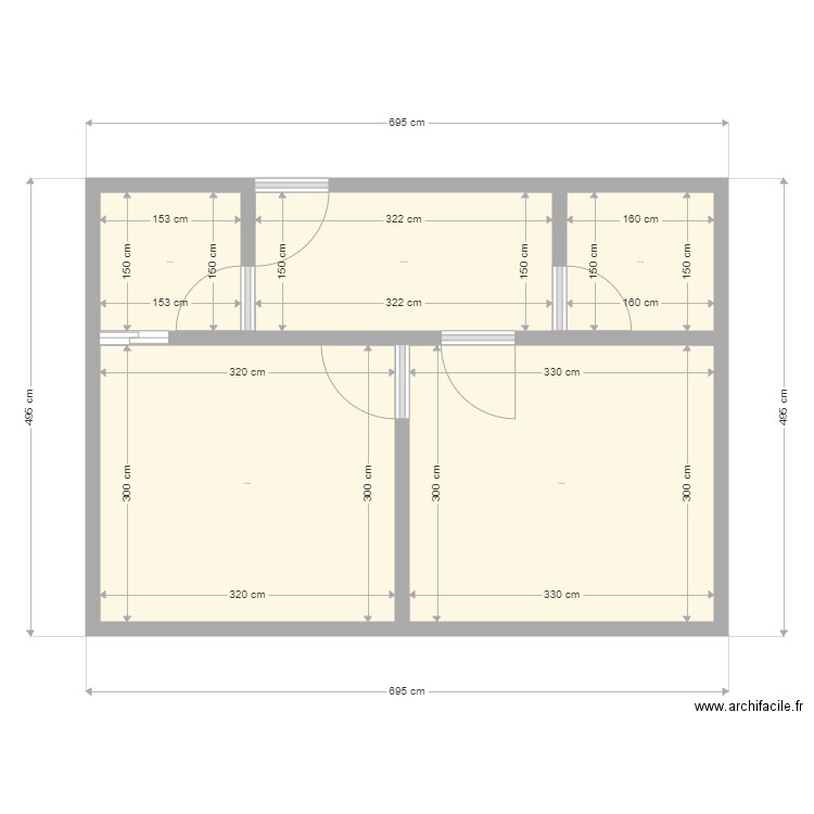 PLAN B2. Plan de 5 pièces et 29 m2