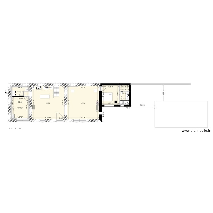 Sainte Colombe plan avec escalier. Plan de 0 pièce et 0 m2