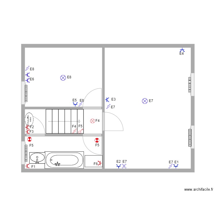 Etage Electrique 22 mars. Plan de 0 pièce et 0 m2