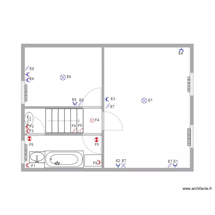 Etage Electrique 22 mars. Plan de 