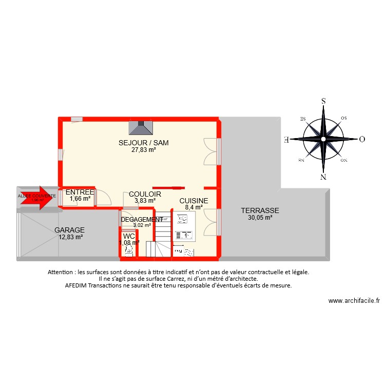 BI9360 RDC PASCAL. Plan de 13 pièces et 93 m2