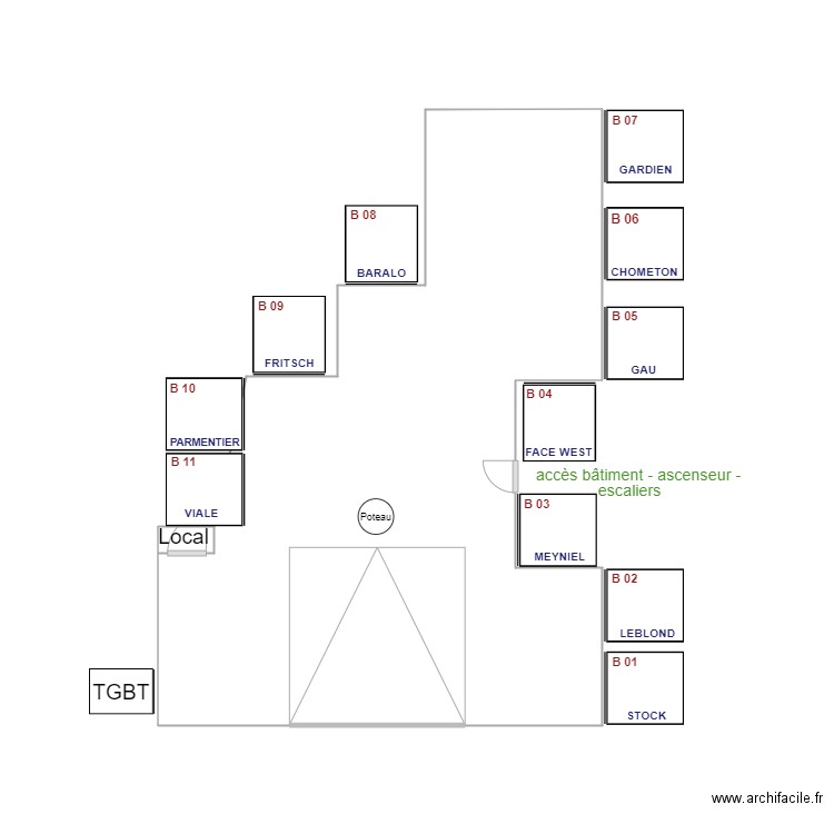 Garages B. Plan de 0 pièce et 0 m2