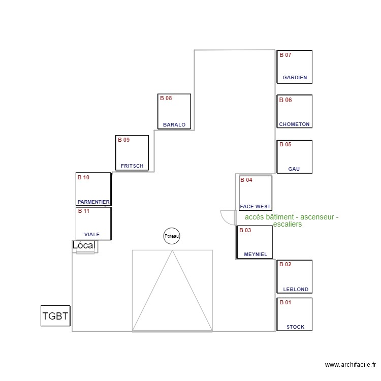 Garages B. Plan de 0 pièce et 0 m2