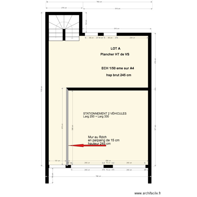  LOT A PLANCHER HT de Vide Sanitaire 19052019. Plan de 0 pièce et 0 m2