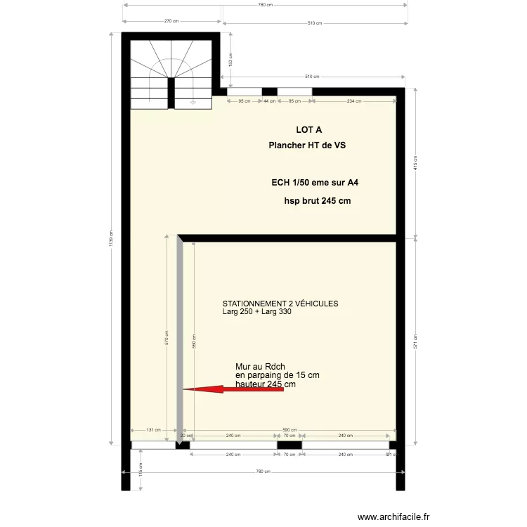  LOT A PLANCHER HT de Vide Sanitaire 19052019. Plan de 