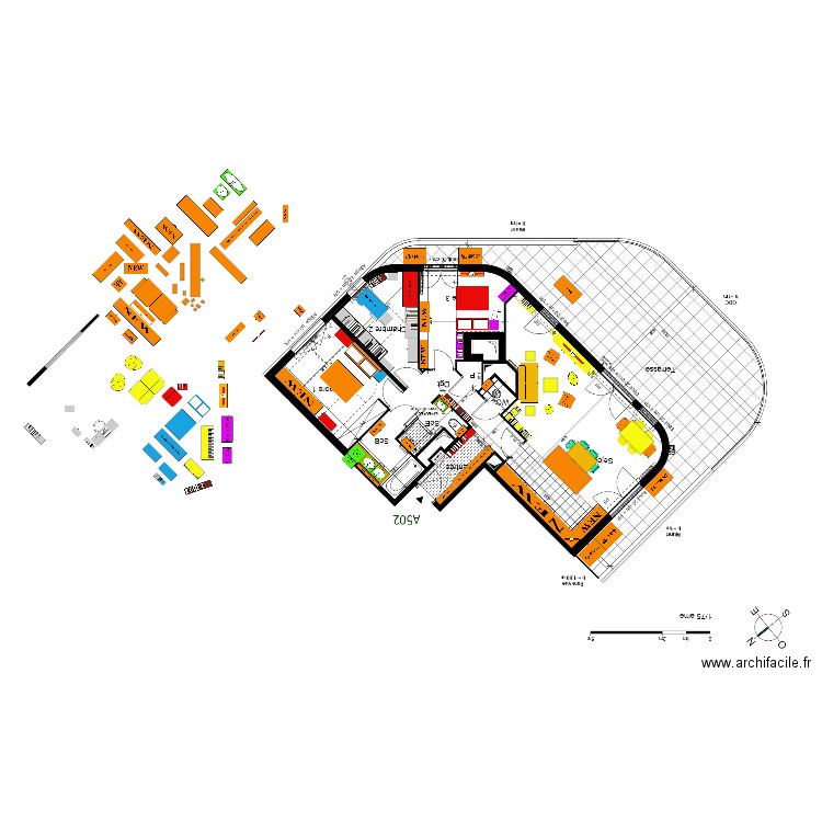 FINAL plan indice 26bis biblio vitrée patisserie in buro. Plan de 0 pièce et 0 m2