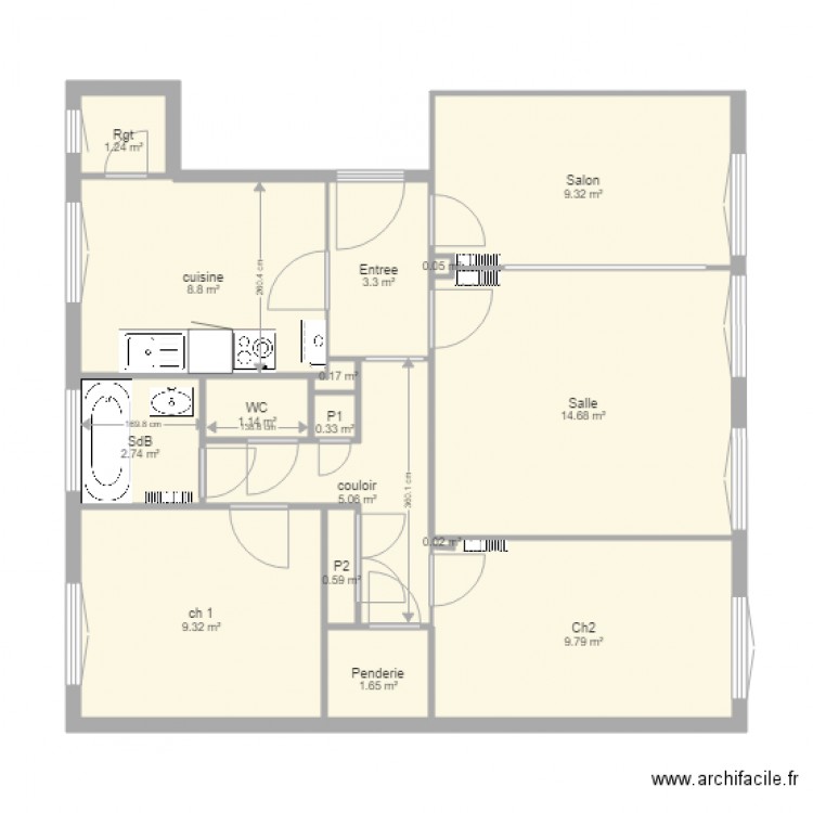 meuniers. Plan de 0 pièce et 0 m2