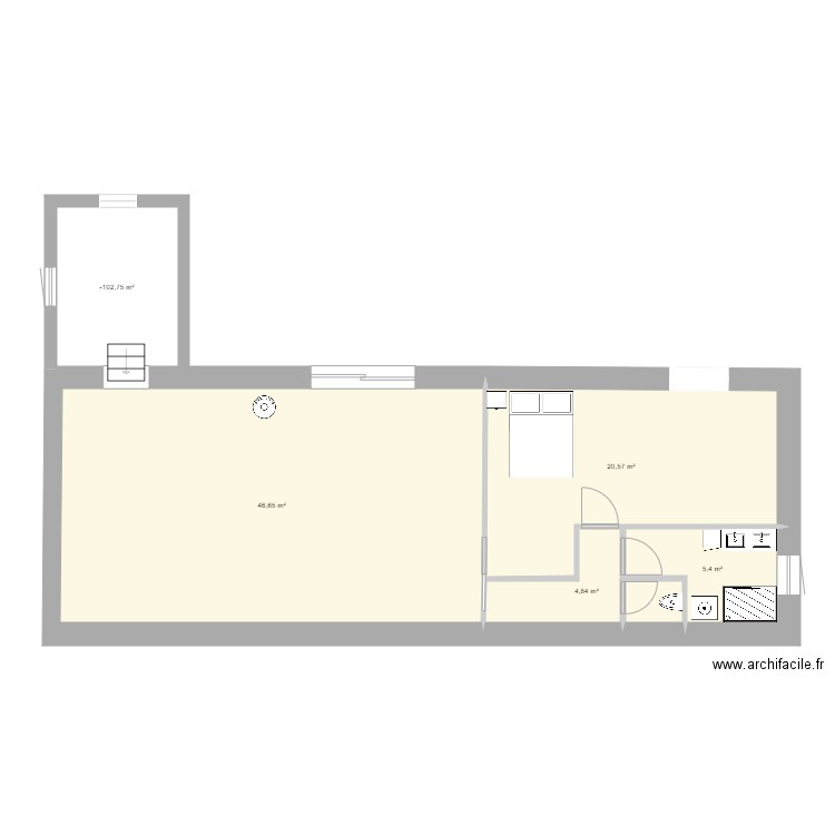 Grange. Plan de 0 pièce et 0 m2