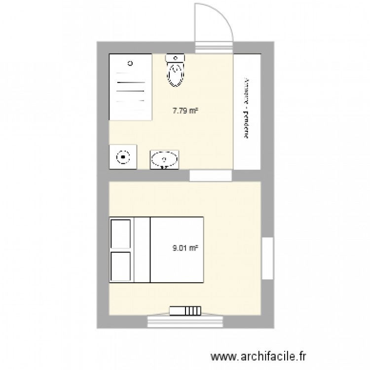 suite parentale 17m2 alice. Plan de 0 pièce et 0 m2