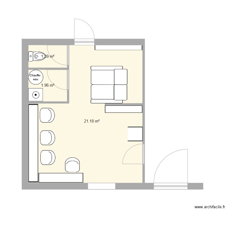 salon vic sans agrandir. Plan de 0 pièce et 0 m2