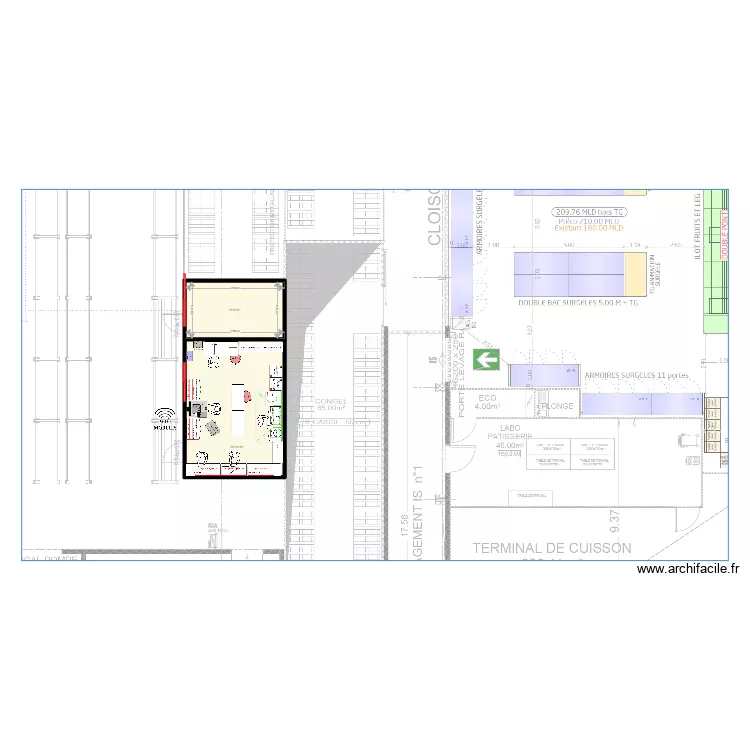 Savigneux V1. Plan de 