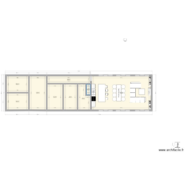 Plan maison avec mesure . Plan de 0 pièce et 0 m2