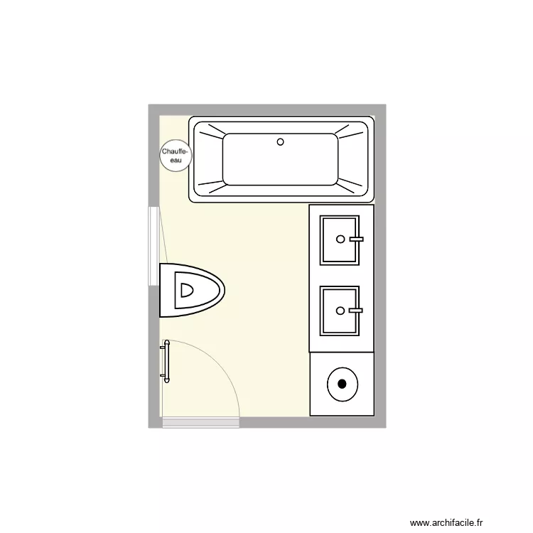Salle de bains &eacute;lectricit&eacute;. Plan de 