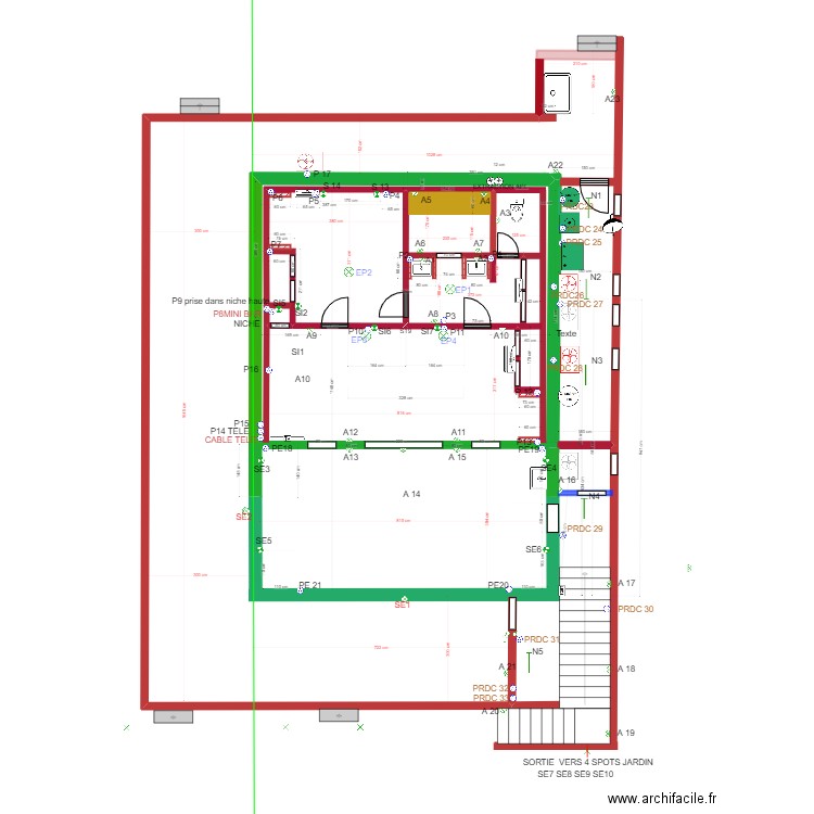Modification Maison ELECTRICITE 9. Plan de 0 pièce et 0 m2