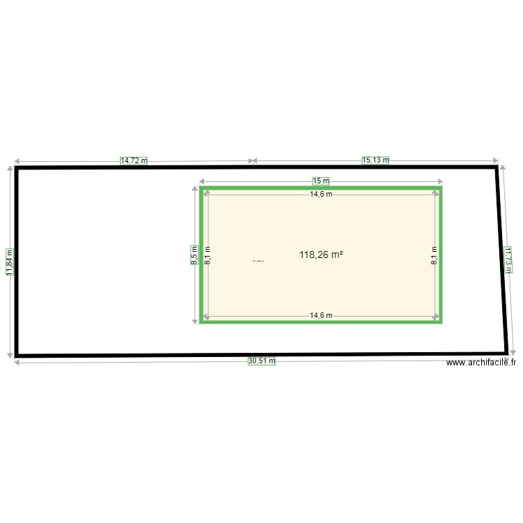 tijmi. Plan de 2 pièces et 457 m2