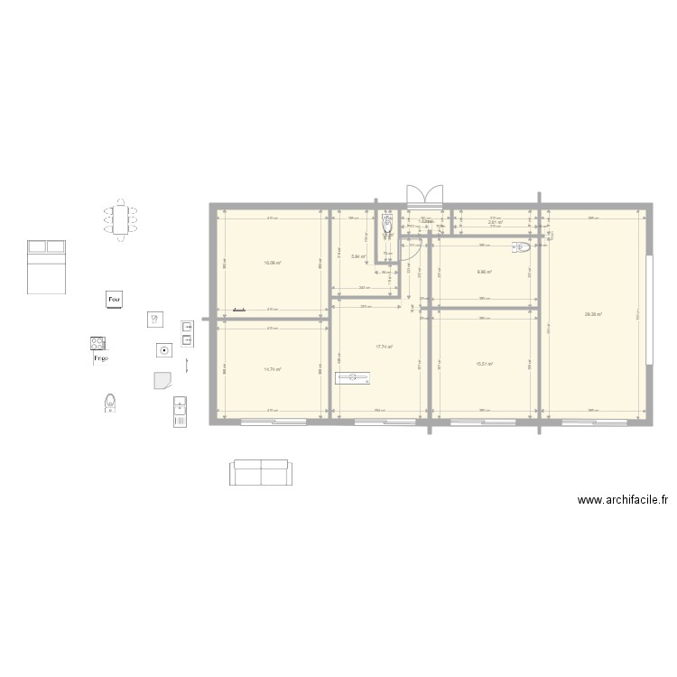 HANGAR HERPIN 1 ETAGE BIS T4 et T2. Plan de 0 pièce et 0 m2