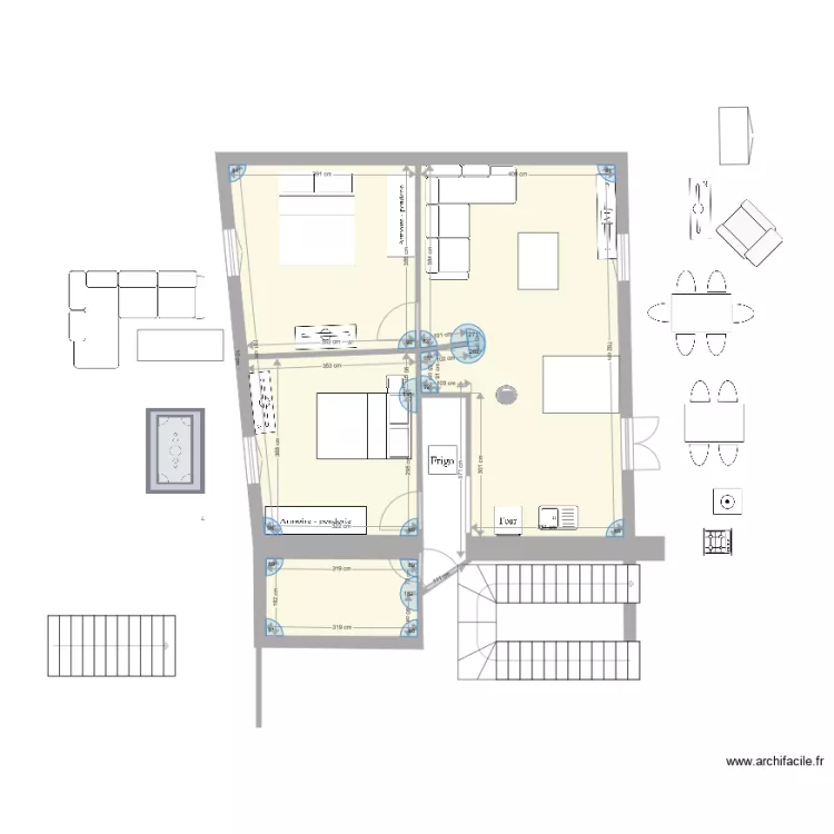 f3 1er etage. Plan de 