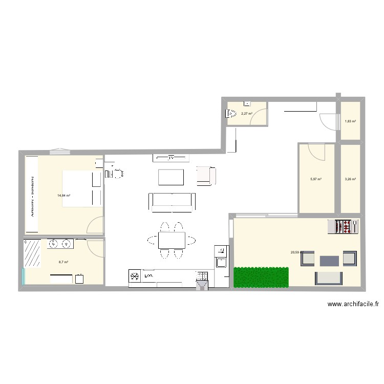 Appart. Plan de 0 pièce et 0 m2