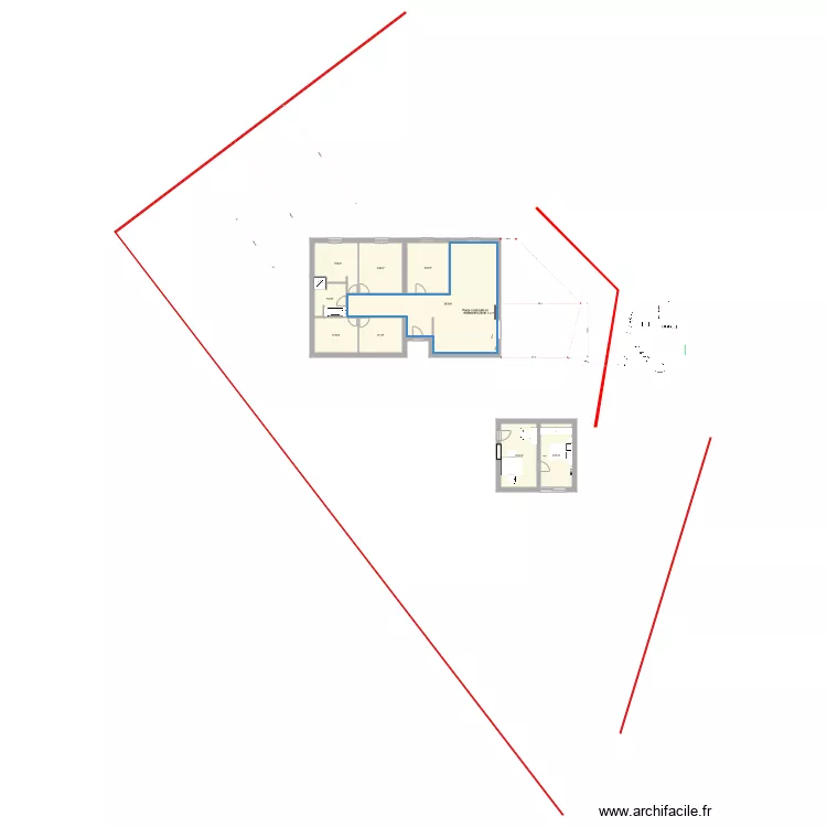 sans murs limite 3m. Plan de 