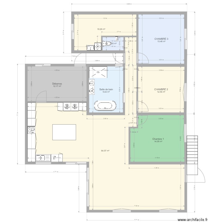 extension DERRIERE 2. Plan de 0 pièce et 0 m2