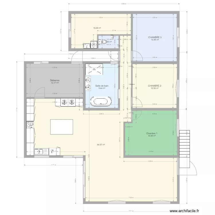 extension DERRIERE 2. Plan de 