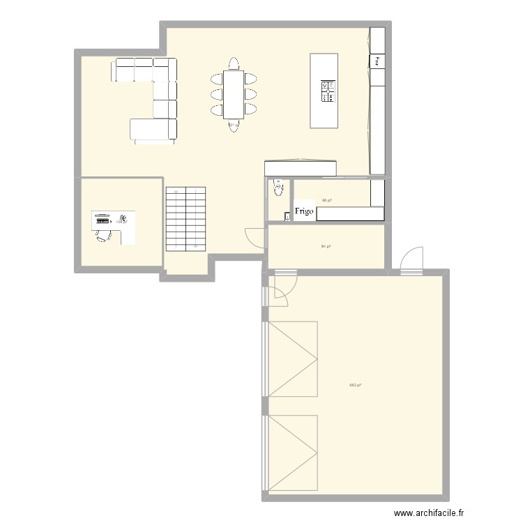 plan 3e generation 1er. Plan de 5 pièces et 178 m2