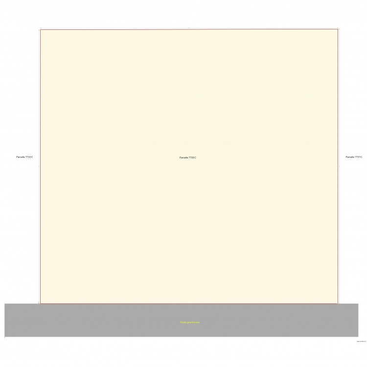 Parcelle 7735/C Q industriel. Plan de 3 pièces et 3 m2