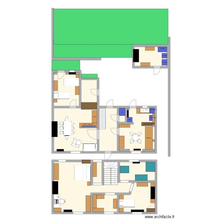 CONLIE-V2. Plan de 10 pièces et 161 m2