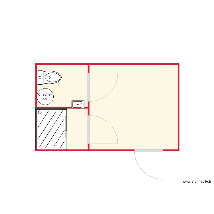 Bungalow refectoire et Sanitaire 4m . Plan de 0 pièce et 0 m2