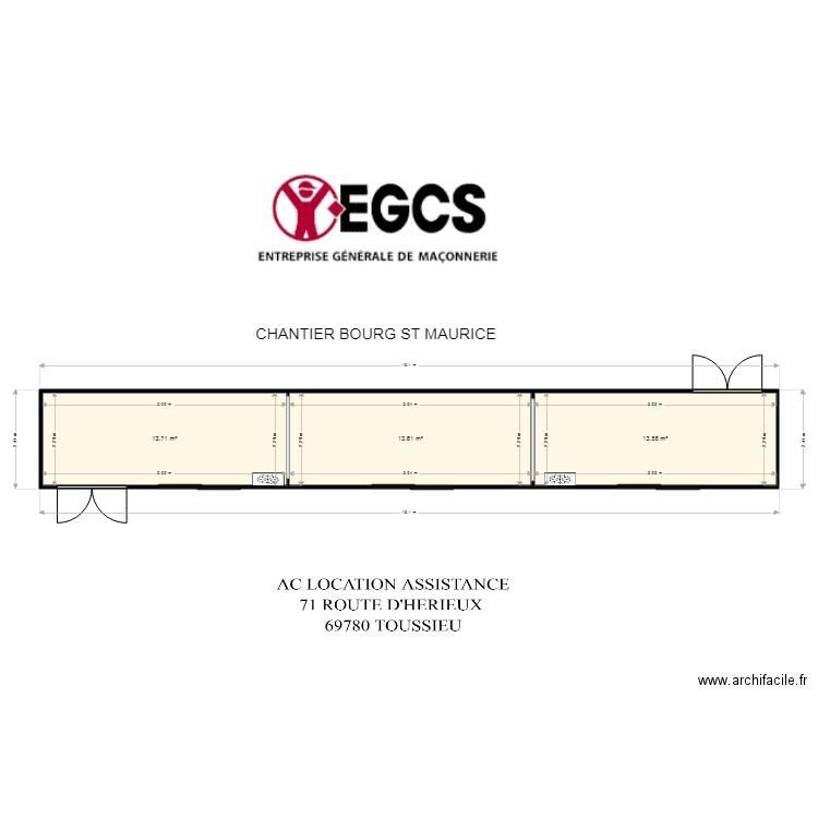 EGCS BOURG ST MAURICE. Plan de 0 pièce et 0 m2